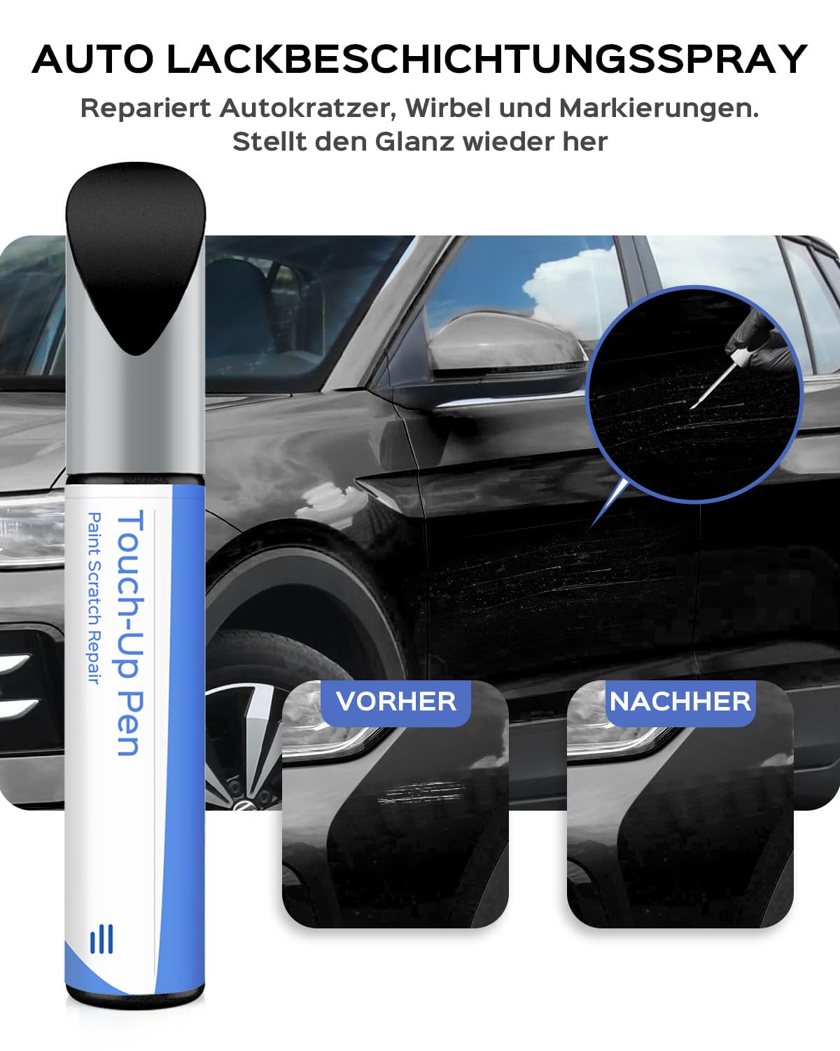 LC9X/2T Deep Black Pearl Lackstift Kompatibel mit VW/Volkswagen
